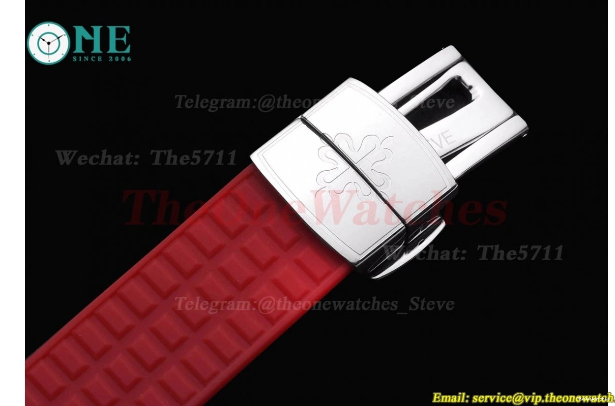 TWF Diamond Red RU Ladies SS Aquanaut 35mm A324 Bezel 0410